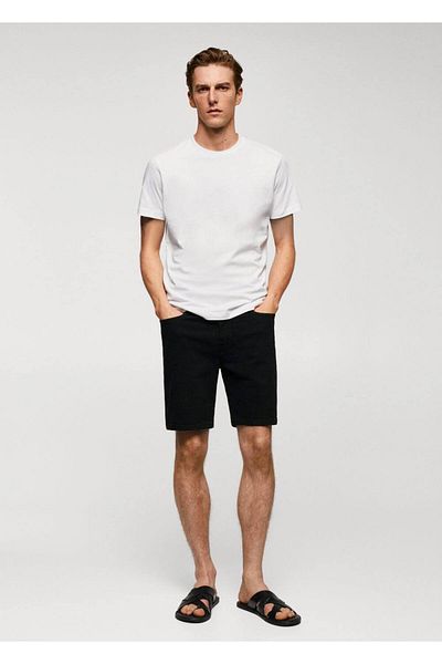 MANGO Man Tricou de bază din bumbac elastic