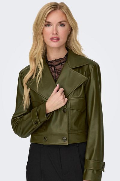 ONLY 15293027-fw Onlkim Faux Leder Cargo Jacke Cc Otw frauen Pıu Jacke