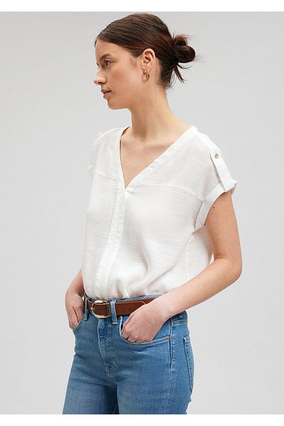 Mavi Λευκή Μπλούζα V-Neck 122504-30701