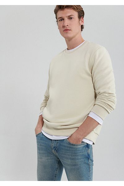 Mavi Φούτερ Crew Neck Beige Basic0610060-70072
