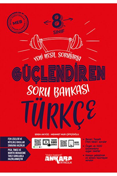 kitabın başkenti ankara yayıncılık 8. Sınıf Türkçe Güçlendiren Soru Bankası