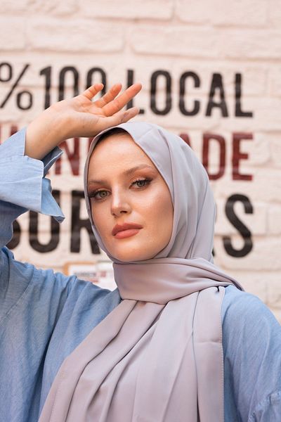 Stella Medina Silk Shawl Gray