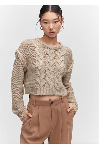MANGO Woman Knit Detailed Knitwear Sweater