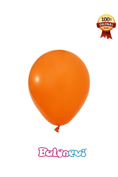 BalonEvi 100 Pieces Orange 12'' Printed Balloons