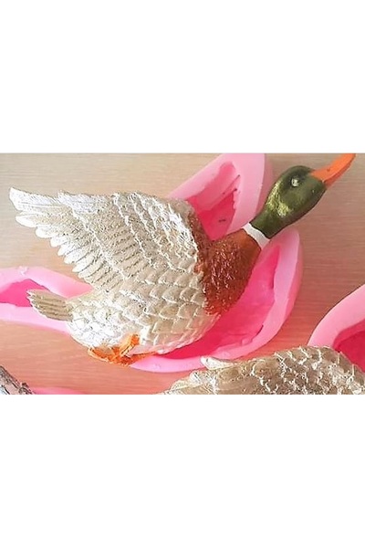 morlalem m 19 cm Ördek Kuş Silikon Kalıp K-930, Kokulu Taş Sabun Polyester Re...