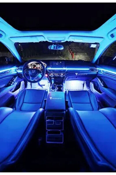 Genel Markalar 2 Metre Mavi Araç Içi Torpido Şerit Ledi Renkli Ip Neon Led