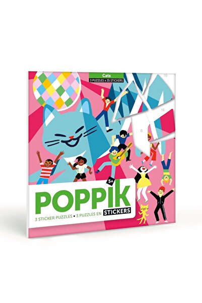 POPPIK Sticker Puzzle Funny Cats (3X35 PARÇA)