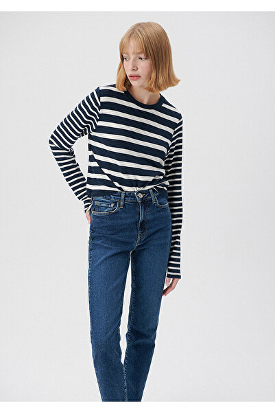 Mavi Navy Blue T-Shirt Oversize / Wide Cut 1612199-86625