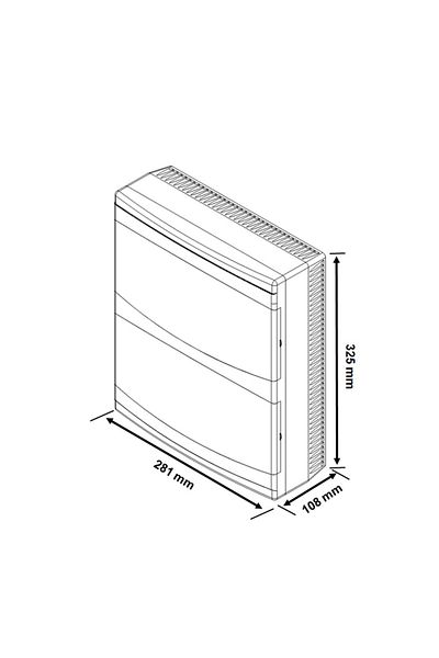 deniz ışık evi Borled 24-Piece Surface Mounted Fuse Box - White 281X108X325Mm Br-810