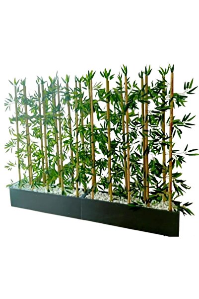 BotanikBahçem Yapay Bambu Seperatör Bamboo Ağaç 1.50 Metre Boy 2 Adet Ahşap A...