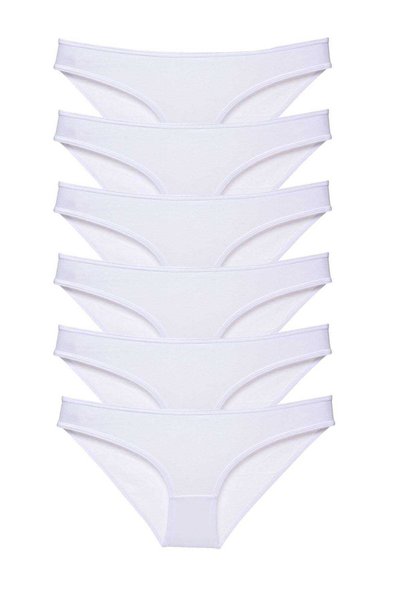 TWOX 6 Pieces Super Eco Set Lycra Women's Slip Panties White