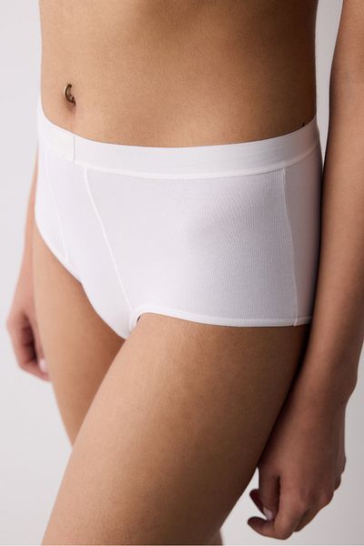 Penti Chiloți albi cu talie înaltă Essentials