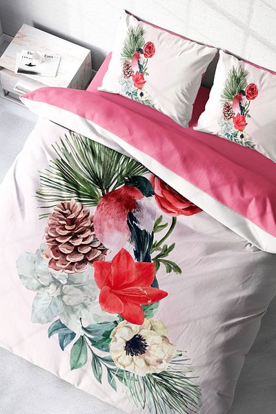 PerlaSera 3D Custom Design - Double Small Birdy Bedding Set, Tightly Woven Cotton Satin
