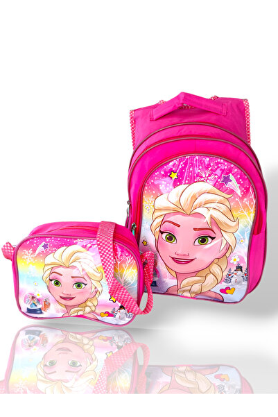 Armoire Elsa Kız Çocuk İlkokul Sırt Çantası ve Beslenme Çantası Seti