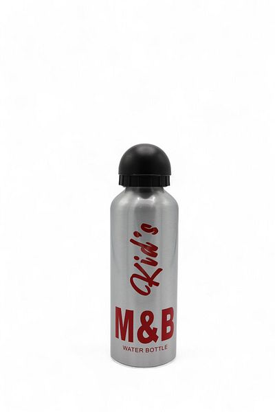 M&B WATER BOTTLE زجاجة مياه من الألومنيوم بحزام حمل على طراز الأطفال، زجاجة مياه للتخييم الرياضي اليومي في الهواء الطلق