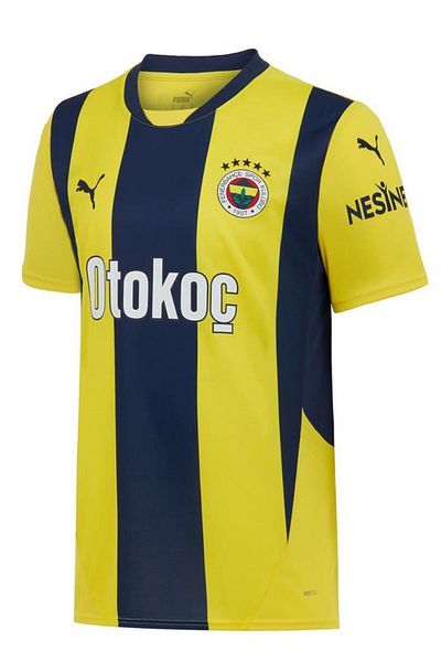 Puma Fenerbahçe Men's Jersey - Reblica 775360 01, Yellow Navy, S-xxl, Home Jersey
