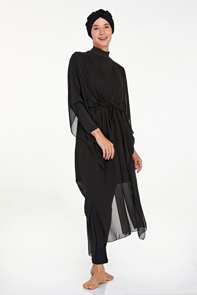 Remsa Mayo Black Single Pareo Kaftan - On Swimsuit, Lına 6039