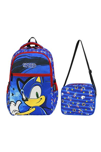 MASTER PACK Set de genți de școală ortopedice pentru băieți de sezon nou - Set de 2 cu model de viteză (GANTĂ DE ȘCOALA+GANTĂ DE TRANSPORT)