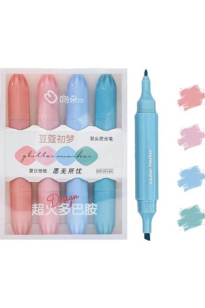 NaSaDAN Mega Mascara - Double Sided Pastel Highlighter Set 4 Pieces