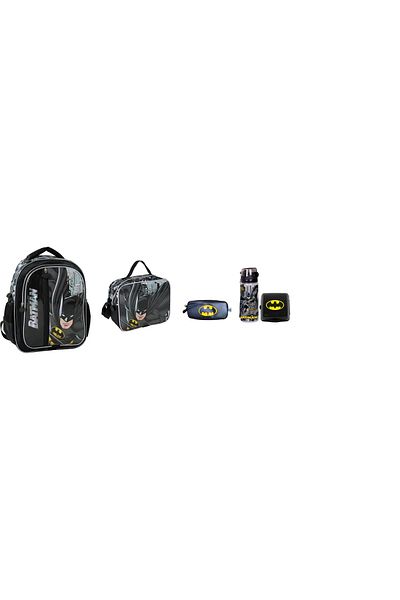 Batman School Bag with Cloak Set - 5 Pieces