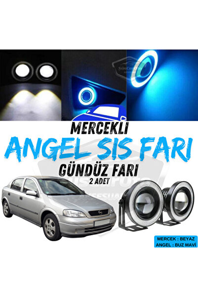 ŞüsCarOto Aksesuar Opel Astra G 1998-2004 Uyumlu Mercekli Angel Sis Farı Meta...