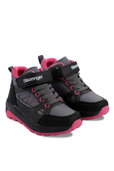 Slazenger Κορίτσι - Αδιάβροχα Ορθοπεδικά Αθλητικά Μποτάκια, Άνετο Δέρμα, Θερμο Σόλα, Μαύρο-Φούξια