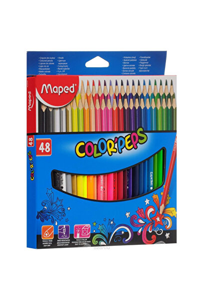 Maped 48 RENK KURUBOYA KALEMİ COLOR PEPS  + METALİK + NEON RENKLER
