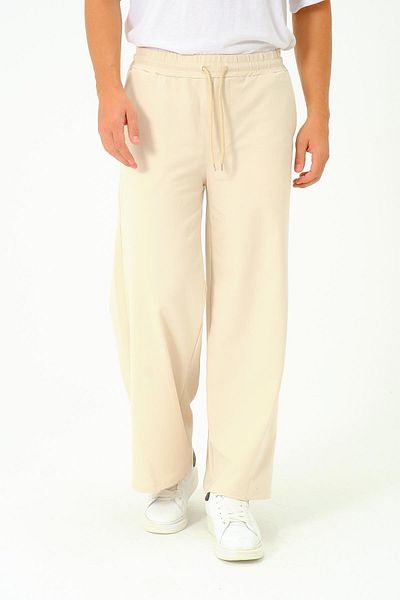 C&City 786 Beige Übergroße Baggy-Jogginghose für Herren