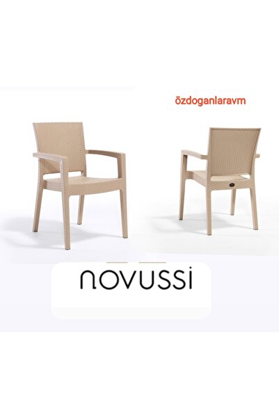 Novussi Paris Capicinno Koltuk Rattan 4 Adet Bahçe Balkon Sandalyesi