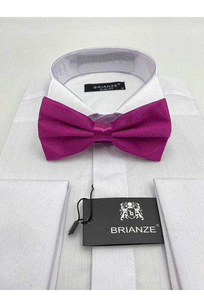 Brianze Light Purple Satin Bow Tie - Solid Color
