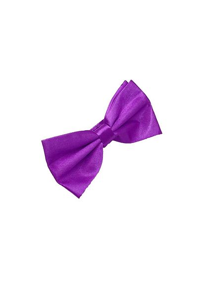 Brianze Satin Bow Tie - Dark Lilac Solid Color