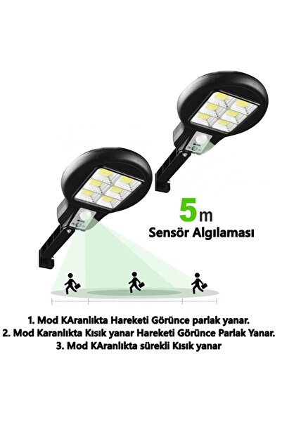 gaman 2'li Paket CL-182-6 Güneş Enerjili Solar Sokak Lambası - Bahçe Aydınlat...