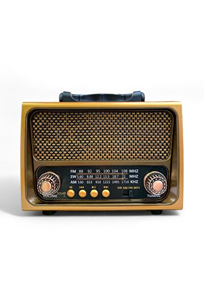 ROYALTREND Nostaljik Solar Panelli Radyo 3 Bant Trend Nostalji Radyo