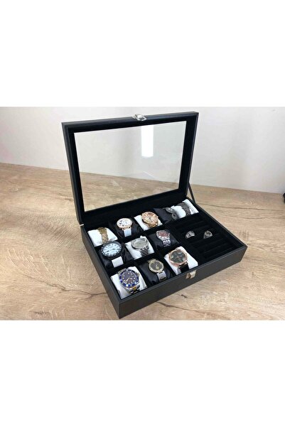 Axe Tools 11 علبة ساعة يد وقلادة حلقية - صندوق سوار بغطاء زجاجي AXE3-T9