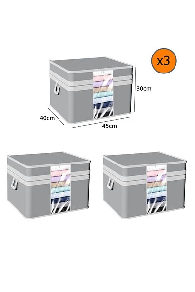 Spartek home textile 3 Τεμάχια Πολυτελείας ΓΚΡΙ - Παλτό Παράθυρο 45 Χ 40 Χ 30 εκ.