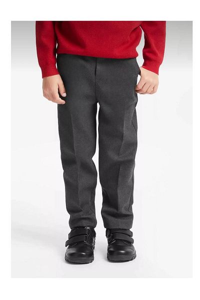 Yakalaa Unisex Elastic Waist Straight Legs Fabric School Pant