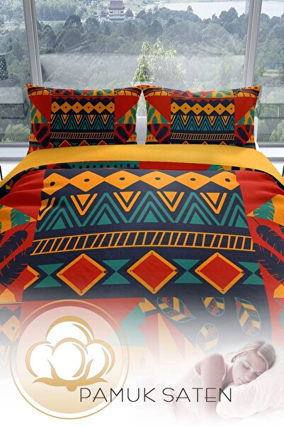 PerlaSera Avaiyo 3d Cotton Satin Double Duvet Cover Set