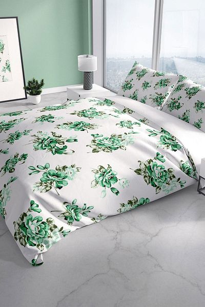 PerlaSera Bigarden 3d Cotton Satin Double Duvet Cover Set