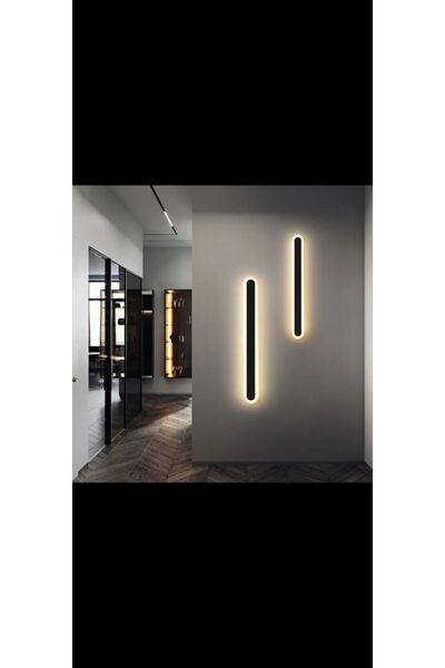 DNC LIGHTING 18 WATT 58 CM SIYAH KASA STICK APLIK SARI ISIK DEKORATIF MODERN ESTETIK KORIDOR YATAK BASI