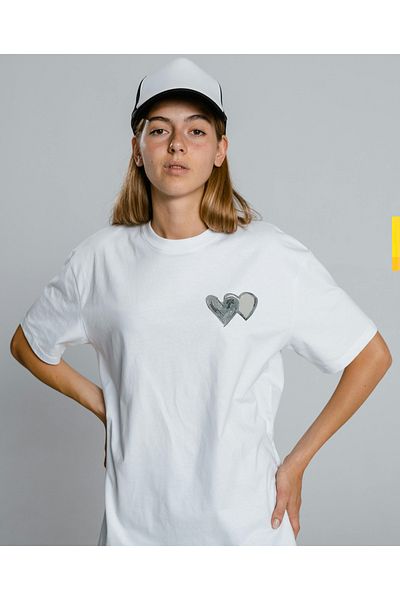 Pink Sky Ikikalp Oversize T-Shirt - Crew Neck, Printed