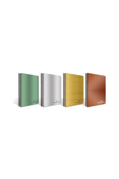 Faber Castell Caiet metalic cu rigle Faber-Castell A4 120 coli - 1 buc Pp Cover