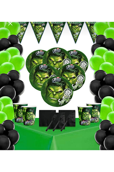 Yogi parti Hulk Marvel Doğum günü parti malzemeleri 8 kişilik set