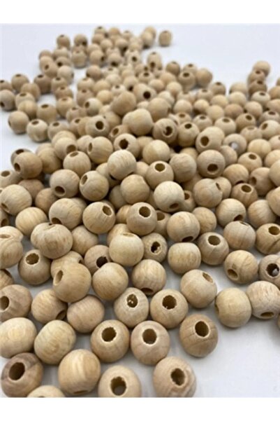 SSCglow 12 ملم خرز خشبي خام مطرز - 100 جرام (150 قطعة)