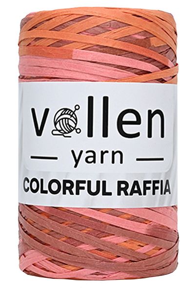 vollen yarn Premium Colored Raffia Rope, Straw Paper Rope, Natural Raffia Rope, Bag Rope, Suppla, Hat and Knitting Rope