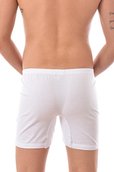Tutku Erkek Beyaz 6 Adet Tutku Paçalı Boxer  0110