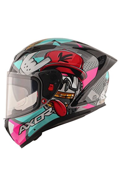 AXOR Street Hiphop Kask Black Pink - Pinlock Dahil