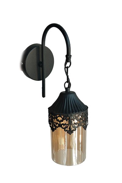 Uçar White and Black Antique - Case Honey Glass Authentic Sconce