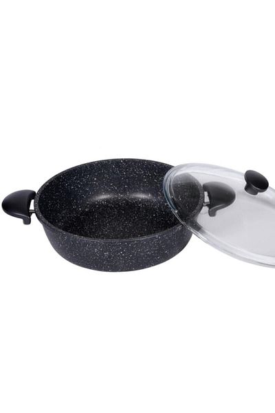 ThermoAD Gray Aluminum Casting Flat Pot 26cm 4.5lt