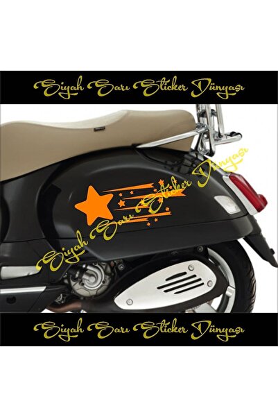 S&S HEDİYELİK EŞYA Star Speed 25x13 - قطعتان من غطاء الخزان وملصق خوذة المحرك...