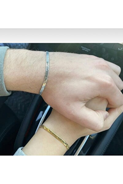 Pigna Aksesuar 92 5 ayar gümüş kaplama sevgili çift arkdadaş bileklikliği isi...